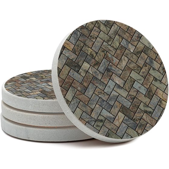 Thirstystone Herringbone Coaster Set — 4